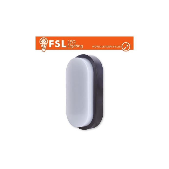 Plafoniera LED OVALE NERA 15W 3000K 55*100*200 IP54 