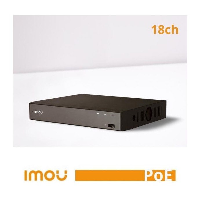 Imou NVR 18 Canali H.265 N118 fino a 4K con Audio Bidirezionale Integrato