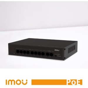Imou Switch PoE Unmanaged SF110P 8 Porte 10/100 Mbps con 2 Uplink65W