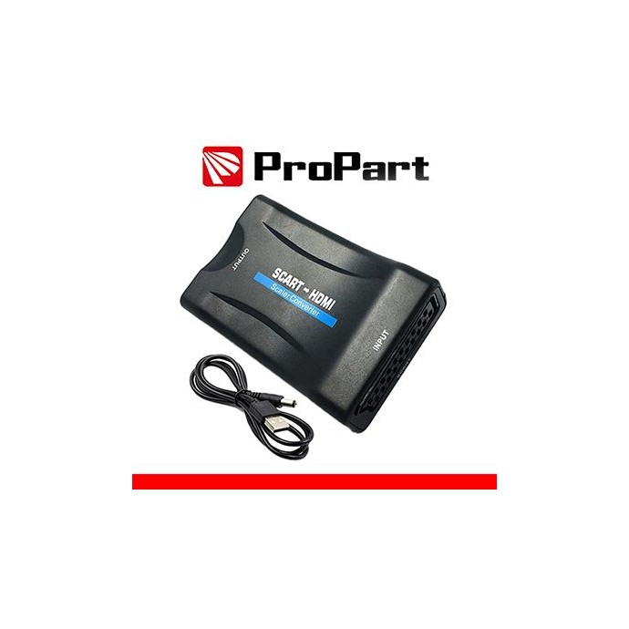 Adattatore/ Convertitore Scart - HDMI Nero 720P/1080P FullHD