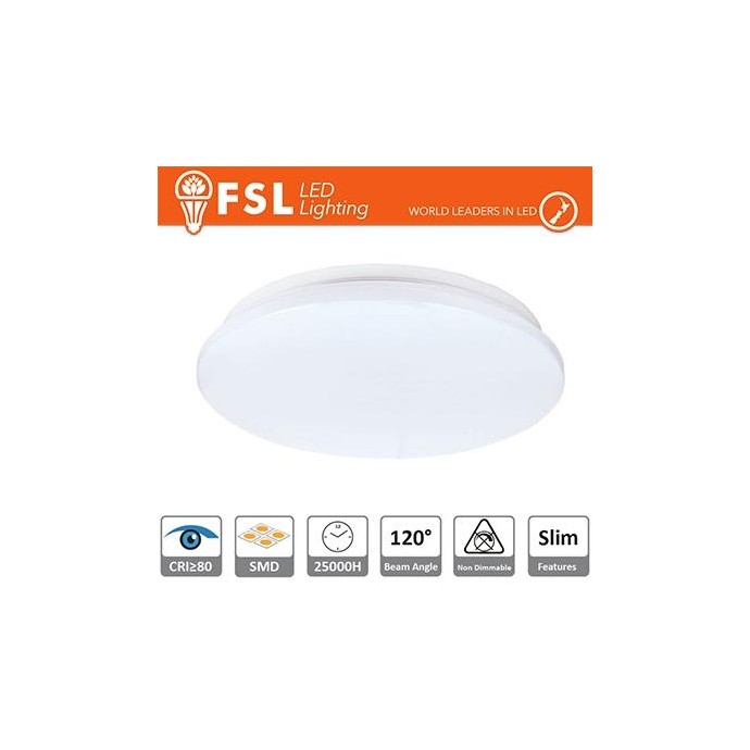 Plafoniera LED 13W 3000K 120° 26x5,5cm CRI80