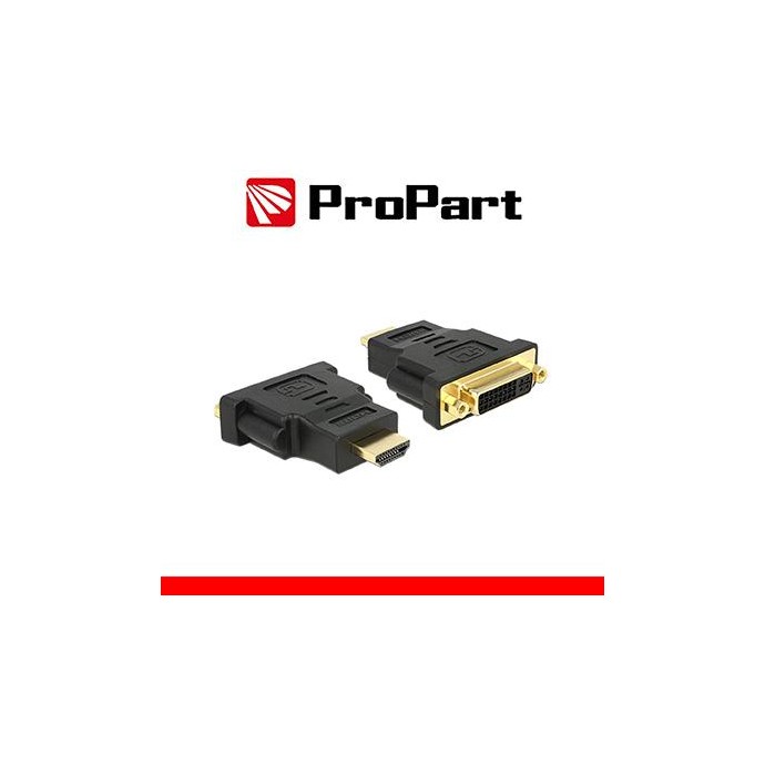Adatt. Spina HDMI(19PIN)-Presa DVI-D Dual Link(24+5) dorato