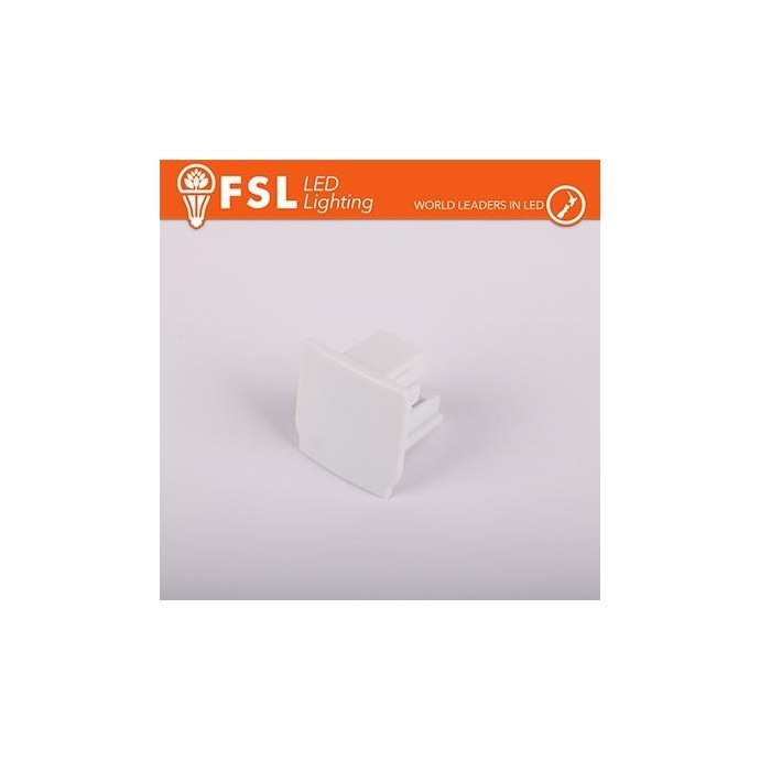 FSL Tappo di chiusura finale per binario trifase - colore BIANCO