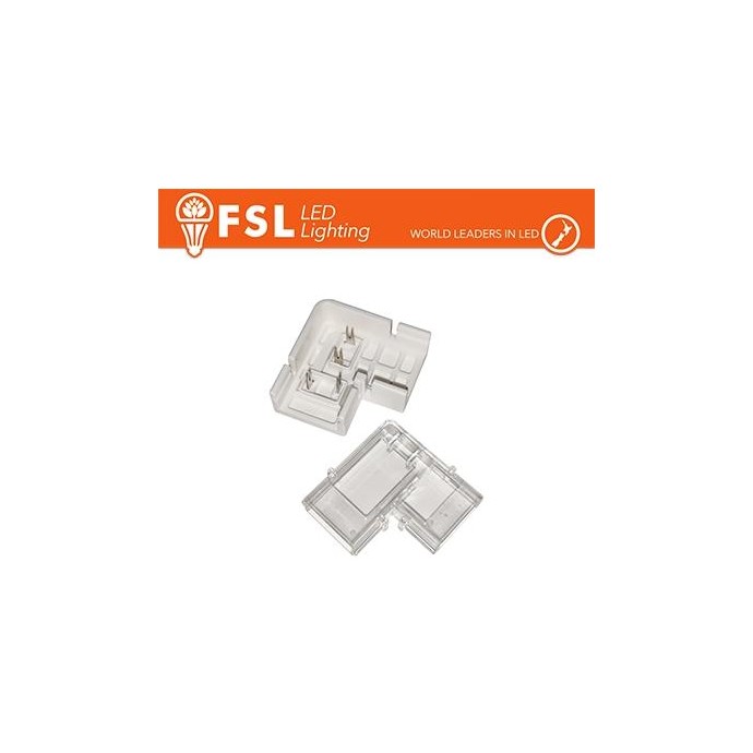 Connettore angolare 90° per strisce LED COB 220V e COB 24V