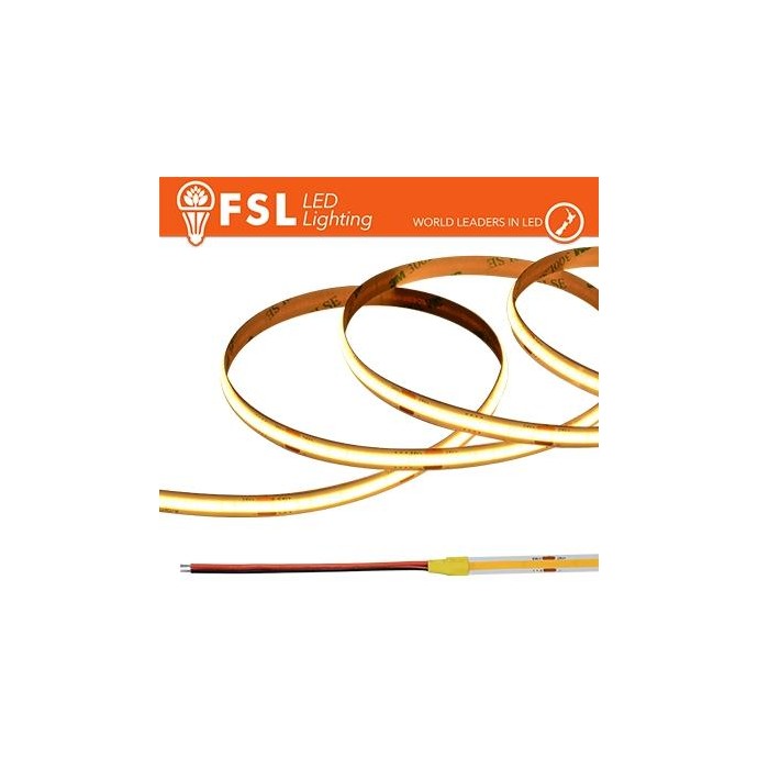 Striscia LED COB 5metri - IP20 3000K 24V 15W/m 1450lm/m CRI90
