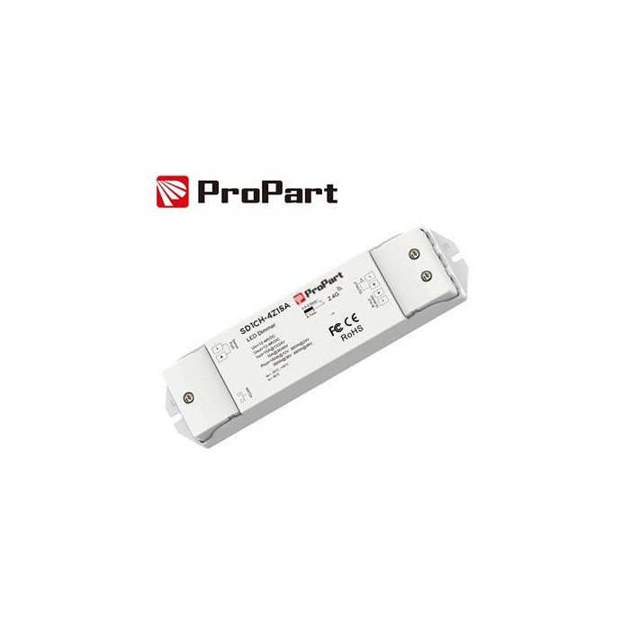 Ricevitore DIM + pulsante12/24V, 1CH*10A/15A 12-48VDC RF2.4G