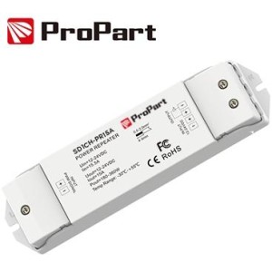 Amplificatore LED 1 Canale - 15A, 12–24V DC