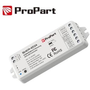 Ricevitore DIM RF LED - 4 Canali, 3A/12A, 12-24VDC