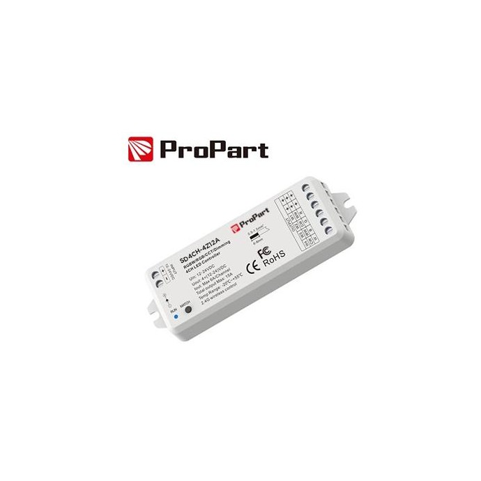 Ricevitore DIM RF LED - 4 Canali, 3A/12A, 12-24VDC
