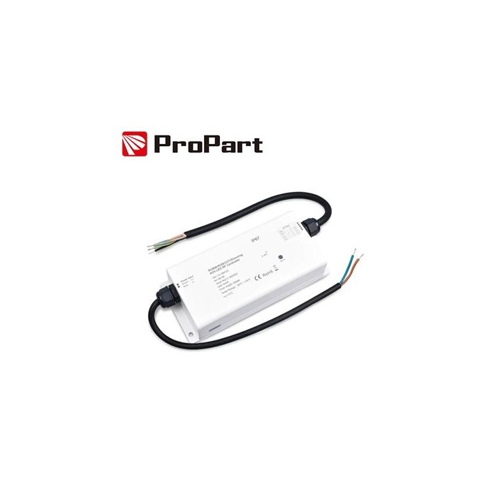 Ricevitore Controller RGB/RGBW IP67 - 4 Canali, 5A/Canale, 12-36V DC RF