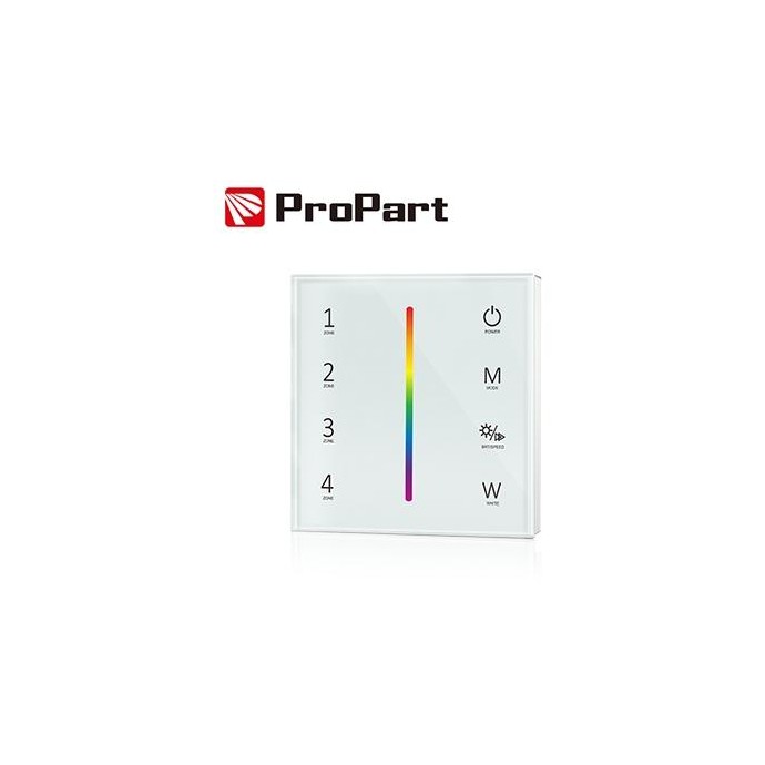 Telecomando da parete RGB/RGBW bianco 4 zone RF2.4G