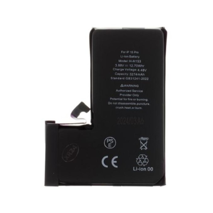 Batteria per iPhone 15 Pro 3274mAh Li-Ion (Bulk)