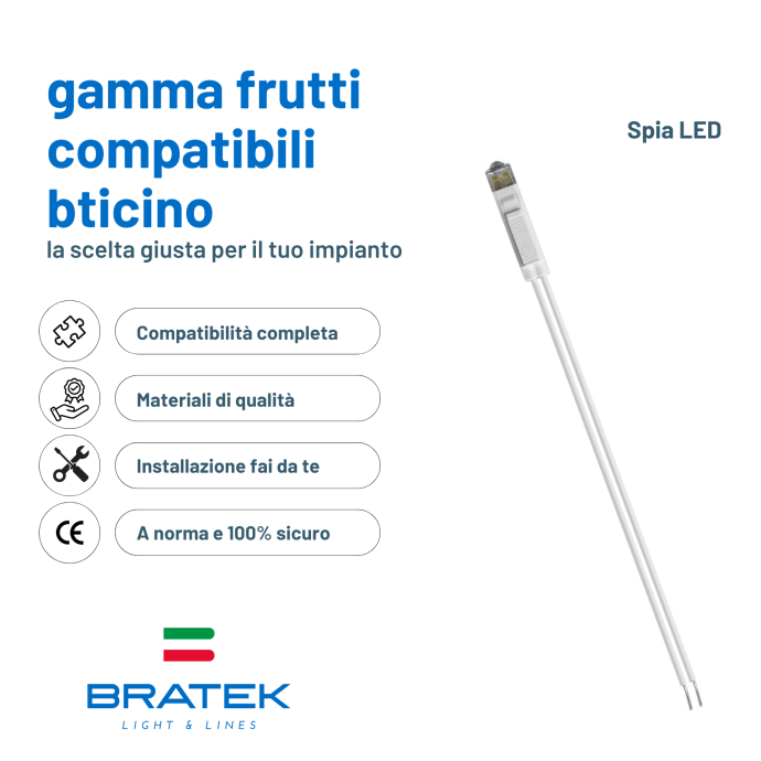 Spia LED blu compatibile bticino Living Now Biesse