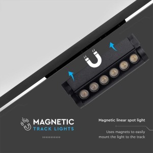 Faretto LED lineare binario magnetico 5W nero V-TAC VT-4205 - foto 5