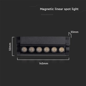 Faretto LED lineare binario magnetico 5W nero V-TAC VT-4205 - foto 12