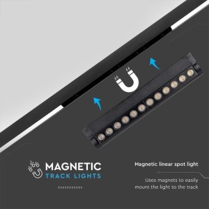 Faretto LED da binario magnetico 12W nero V-TAC VT-42012 - foto 5