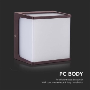 Applique LED da esterno 8W IP65 Marrone V-TAC VT-708 - foto 4