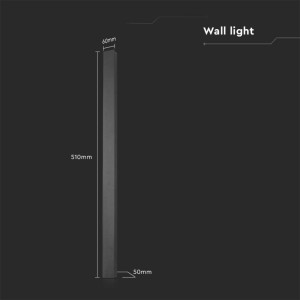 Applique LED da esterno 10W 510mm IP65 grigio V-TAC VT-1173 - foto 6
