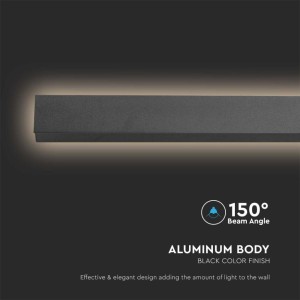 Applique LED da esterno 16W 1010mm IP65 nera V-TAC VT-1176 - foto 4