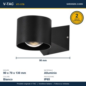 Applique LED da esterno 5W IP65 bianca V-TAC VT-1179 - foto 11