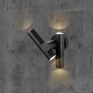 Applique LED da esterno 6W 2 faretti orientabili IP44 nera V-TAC VT-1186 - foto 3
