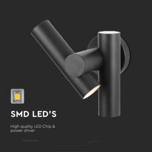 Applique LED da esterno 6W 2 faretti orientabili IP44 nera V-TAC VT-1186 - foto 7