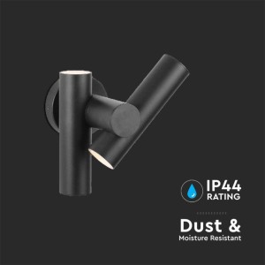 Applique LED da esterno 6W 2 faretti orientabili IP44 nera V-TAC VT-1186 - foto 9