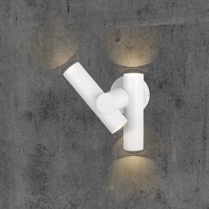 Applique LED da esterno 6W 2 faretti orientabili IP44 bianca V-TAC VT-1186 - foto 3