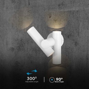 Applique LED da esterno 6W 2 faretti orientabili IP44 bianca V-TAC VT-1186 - foto 8