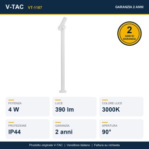 Paletto LED da giardino 4W IP44 V-TAC VT-1187 - foto 10