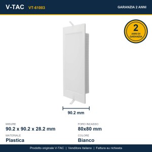 Pannello LED da incasso 3W 330 lm quadrato bianco V-TAC VT-61003 - foto 9