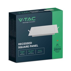 Pannello LED 24W quadrato da incasso V-TAC VT-61024 - foto 4