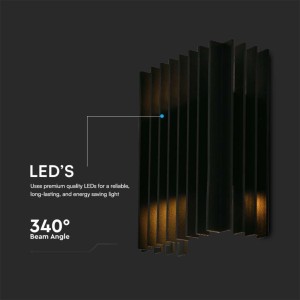 Applique LED da esterno 12W IP65 nera V-TAC VT-1189 - foto 5