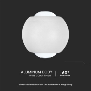 Applique LED da esterno sferica 2W IP54 doppio fascio V-TAC VT-2502 - foto 3