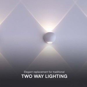 Applique LED da esterno sferica 2W IP54 doppio fascio V-TAC VT-2502 - foto 4