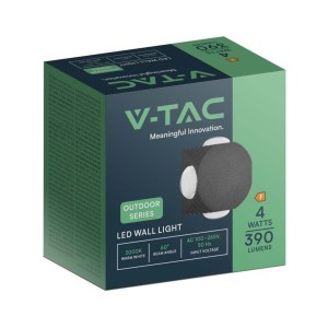 Applique LED da esterno 4W IP54 nera V-TAC VT-2544 - foto 3