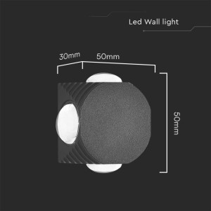 Applique LED da esterno 4W IP54 nera V-TAC VT-2544 - foto 8