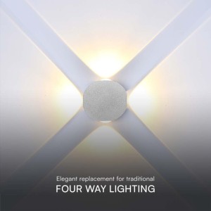 Applique LED da esterno 4W IP54 bianca V-TAC VT-2544 - foto 4