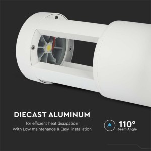 Paletto LED da Giardino COB CREE 10W IP65 Bianco V-TAC VT-830-W - foto 3