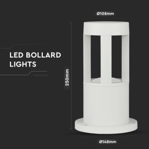 Paletto LED da Giardino COB CREE 10W IP65 Bianco V-TAC VT-830-W - foto 7