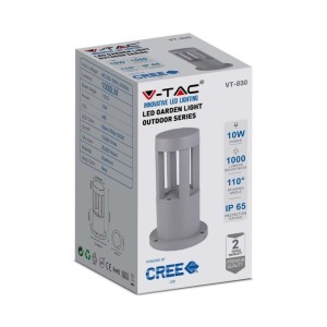 Paletto LED da Giardino 10W IP65 Grigio V-TAC VT-830-G - foto 3