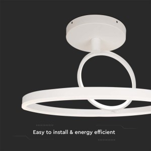 Lampadario LED 37W 2 cerchi bianco V-TAC VT-7907 - foto 4
