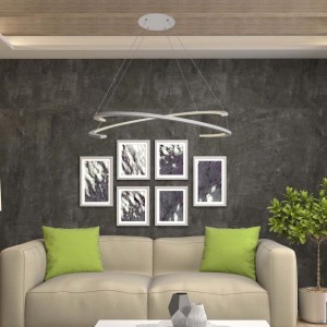 Lampadario LED a sospensione 2 mezzalune 48W bianco V-TAC VT-7908 - foto 3