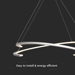 Lampadario LED a sospensione 2 mezzalune 48W bianco V-TAC VT-7908 - foto 4