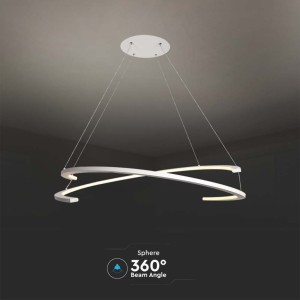 Lampadario LED a sospensione 2 mezzalune 48W bianco V-TAC VT-7908 - foto 6