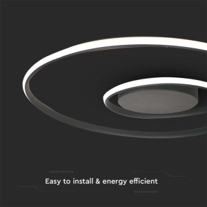 Plafoniera LED 48W TRIAC dimmerabile nera V-TAC VT-7911 - foto 4