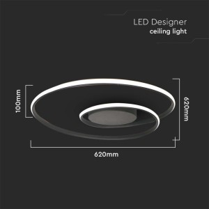 Plafoniera LED 48W TRIAC dimmerabile nera V-TAC VT-7911 - foto 7