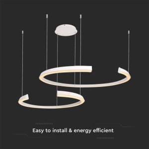 Lampadario LED a sospensione 48W dimmerabile bianco V-TAC VT-7914 - foto 4