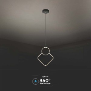 Lampadario LED a sospensione 12W nero V-TAC VT-7917 - foto 6