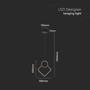 Lampadario LED a sospensione 12W nero V-TAC VT-7917 - foto 7